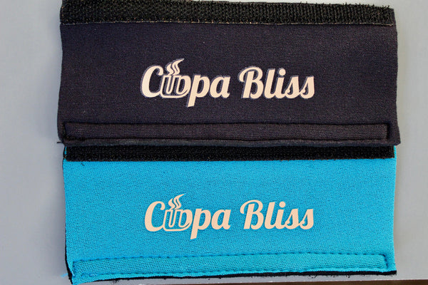 Cuppa Bliss Mug Handle Wrap - Teal and Black (2 per pack)
