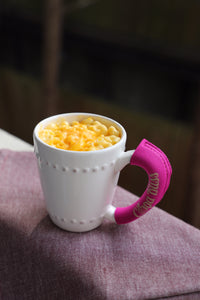 Mac & Cheese in a Cuppa Bliss! Never burn your fingers on your mug handle.