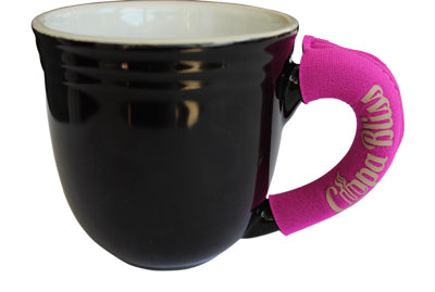 Cuppa Bliss Mug Handle Wrap - Charcoal and Steel Pink (2 per pack)