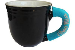 Cuppa Bliss Mug Handle Wrap - Teal and Black (2 per pack)